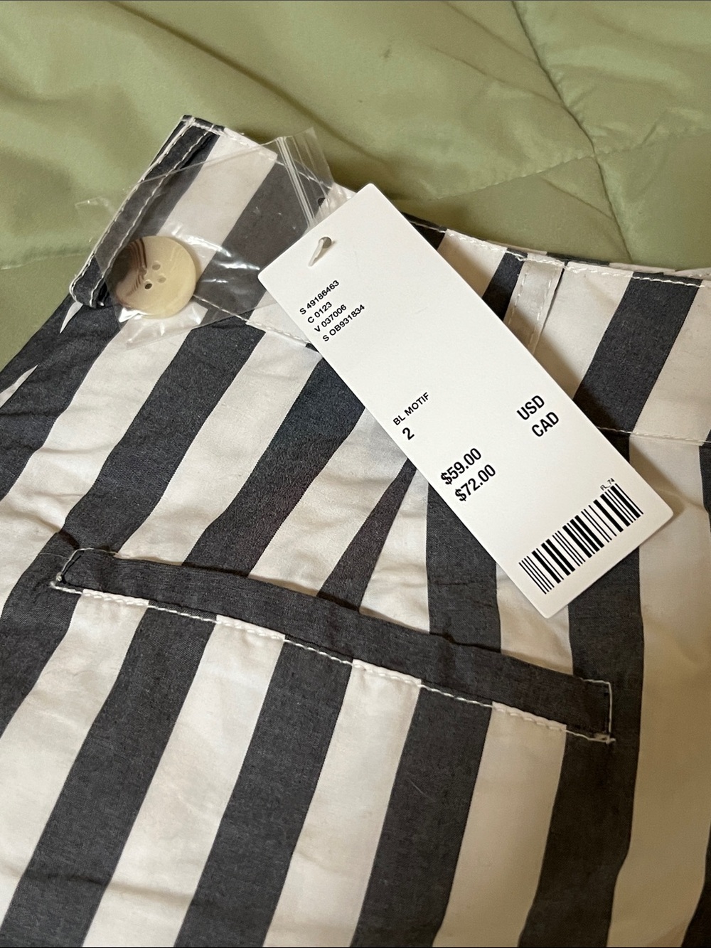 Urban Outfitters High-Rise Tapered Striped Pants - Picture 3 of 6